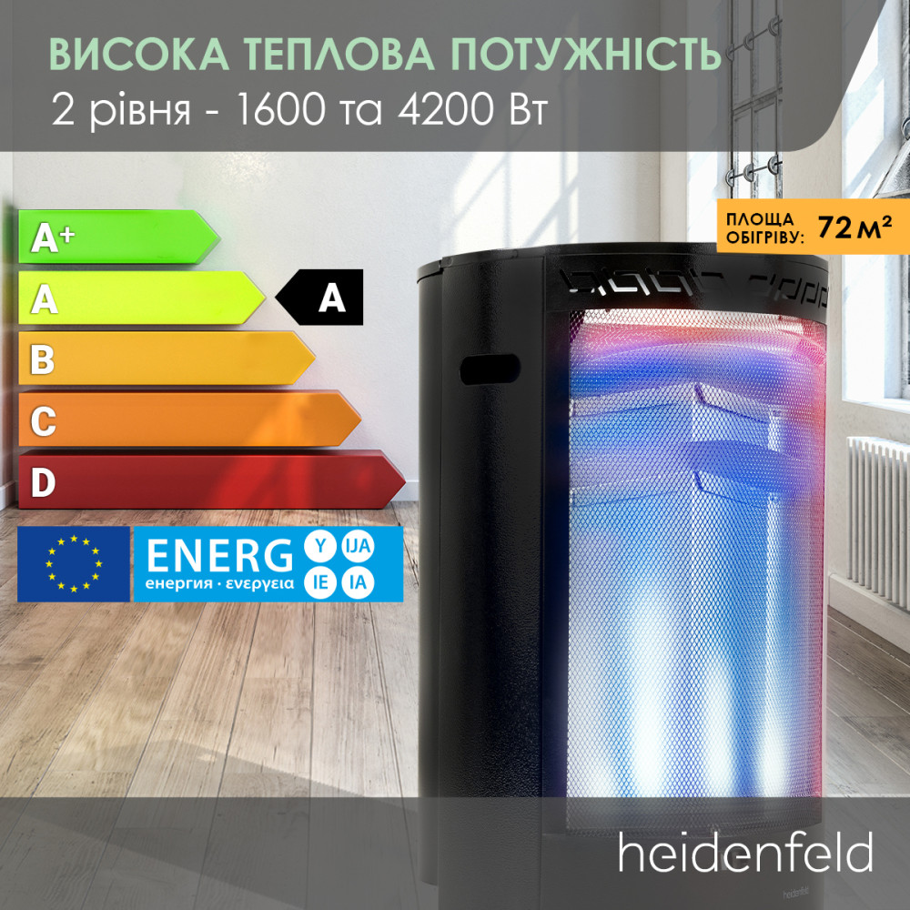 Підлоговий газовий обігрівач Heidenfeld Blueflame GH110