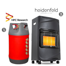 Набір для автономного обігріву: обігрівач Heidenfeld Inferno GH100 + балон HPCR 24,5 л