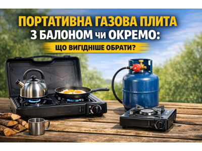 Портативна газова плита з балоном чи окремо: коли вигідно купувати комплект