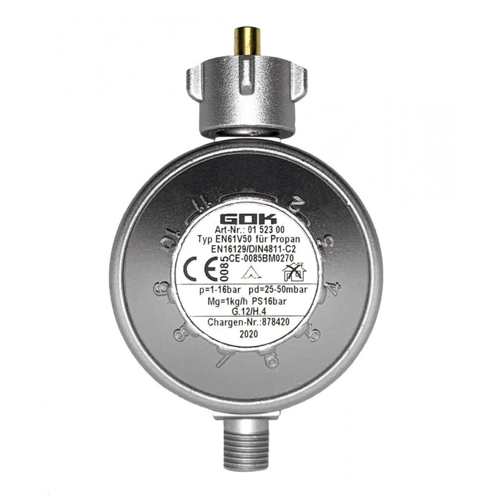 Регулятор тиску газу GOK 1 кг/рік 25-50 мбар KLF x G1/4LH-KN 11