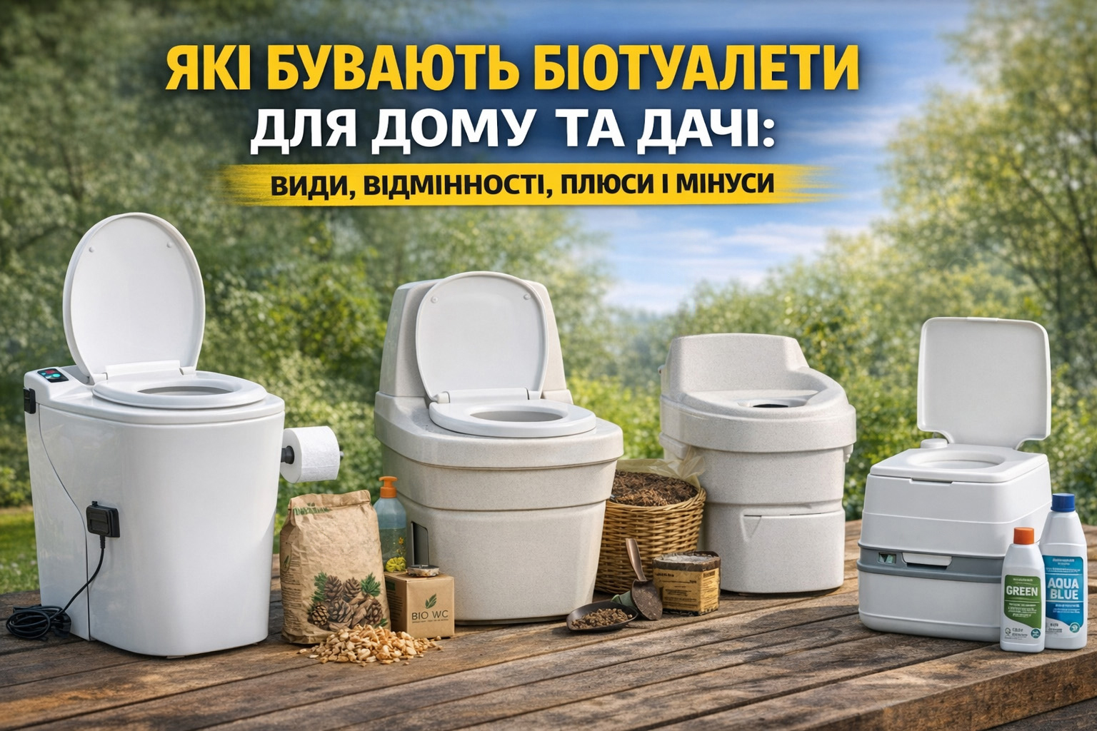 Які бувають біотуалети для дому та дачі